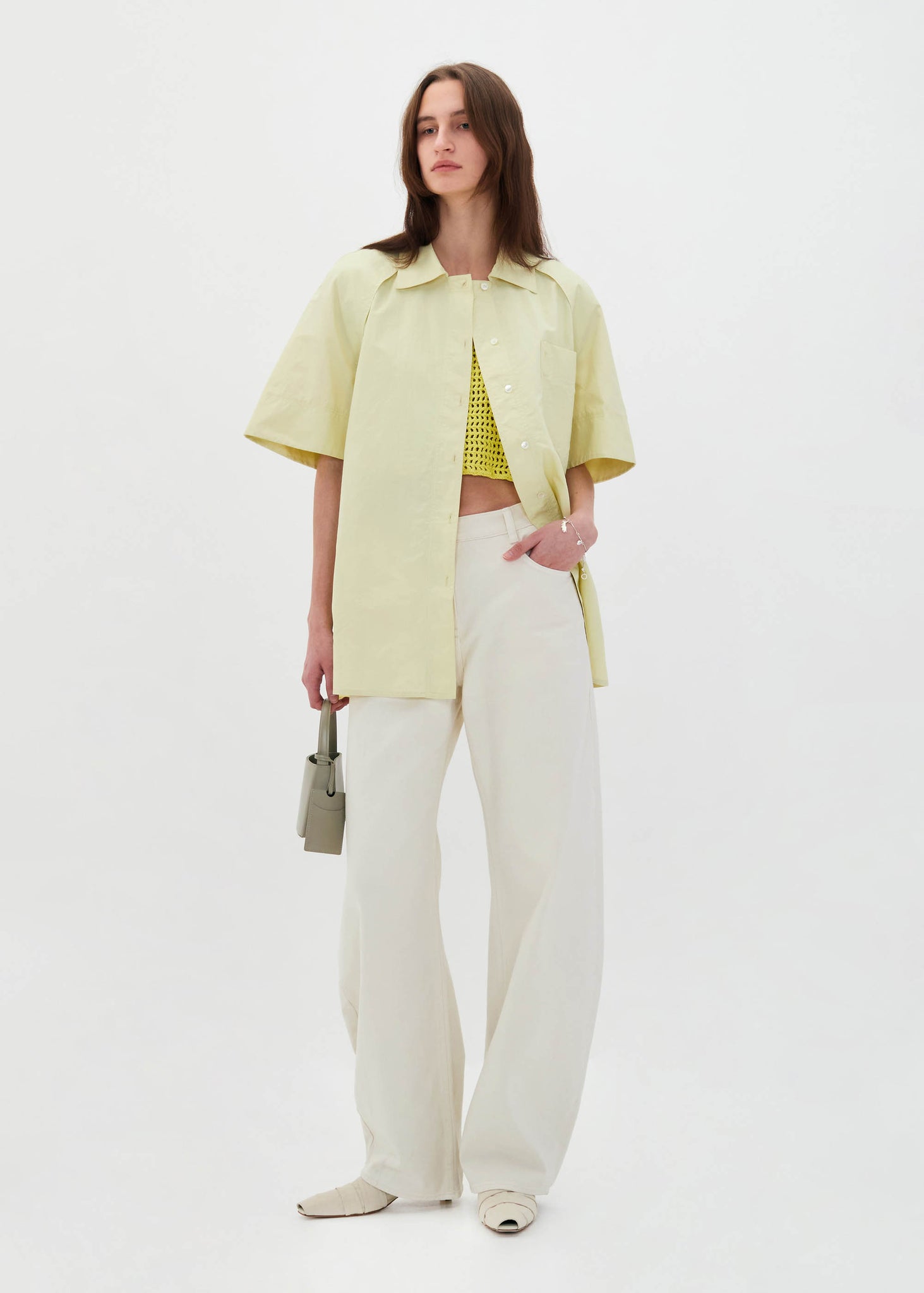 Lime Stitch Pointed Shirt - 157Moments